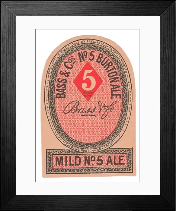 Framed Print : Bass & Co No 5 Mild Burton Ale Framed Print : Bass & Co No 5 Mild Burton Ale