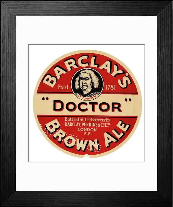 Framed Print : Barclay's Doctor Brown Ale