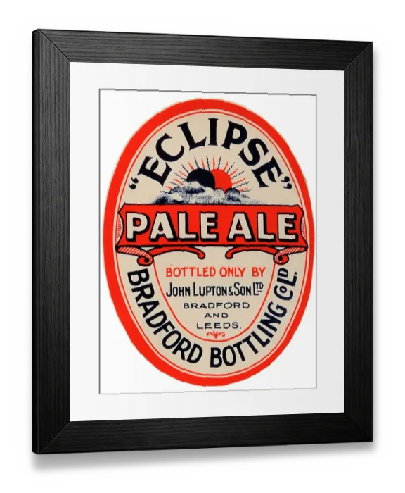 Framed Print : Bradford Bottling Co Eclipse Pale Ale Framed Print : Bradford Bottling Co Eclipse Pale Ale