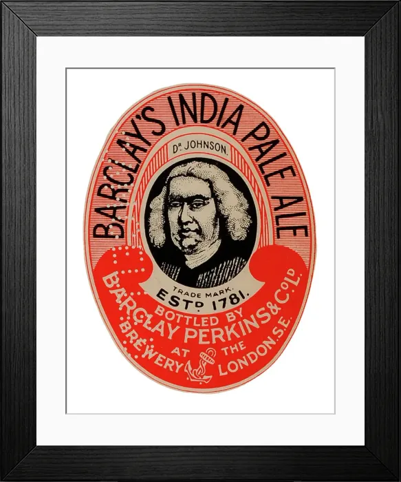 Framed Print : Barclay's India Pale Ale Framed Print : Barclay's India Pale Ale