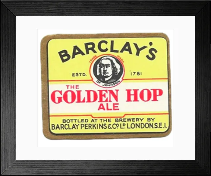 Framed Print : Barclays Golden Hop Ale Framed Print : Barclays Golden Hop Ale
