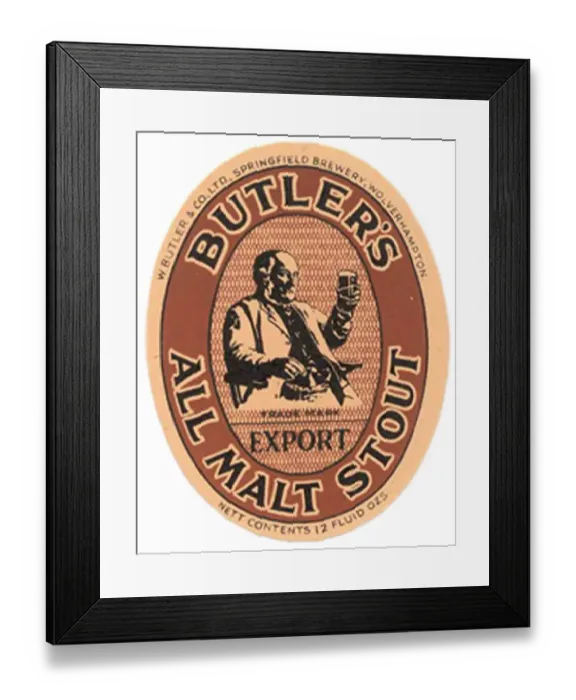 Framed Print : Butler's All Malt Stout Framed Print : Butler's All Malt Stout