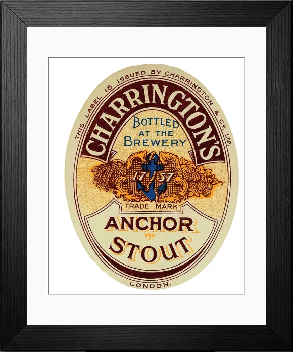 Framed Print : Charrington's Anchor Stout Framed Print : Charrington's Anchor Stout