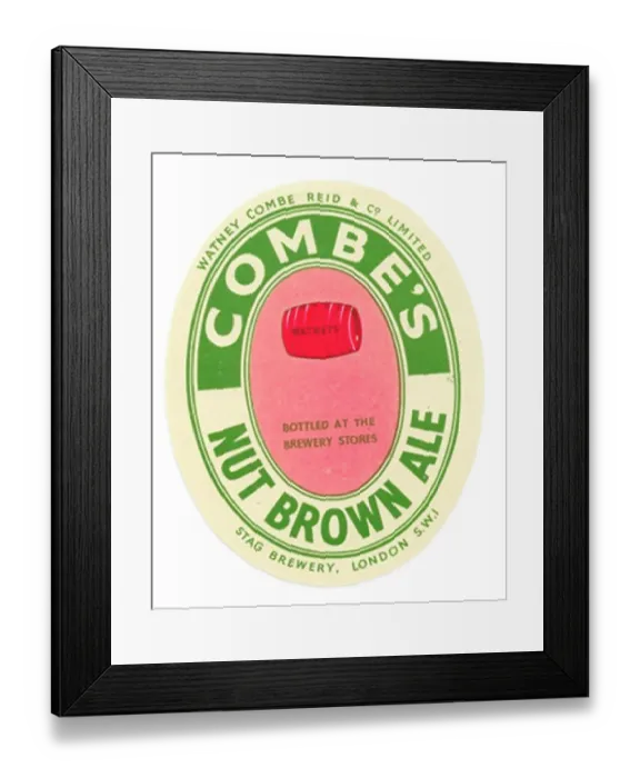 Framed Print : Combe's Nut Brown Ale Framed Print : Combe's Nut Brown Ale