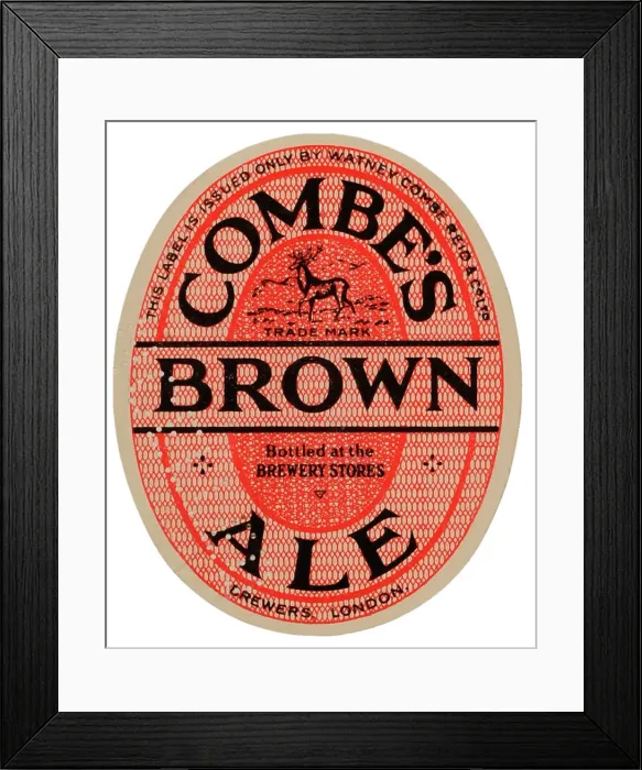 Framed Print : Combe's Brown Ale Framed Print : Combe's Brown Ale