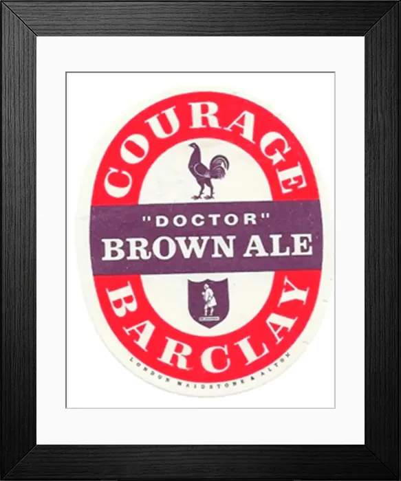 Framed Print : Courage Barclay Doctor Brown Ale Framed Print : Courage Barclay Doctor Brown Ale
