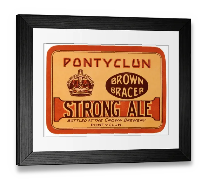Framed Print : Crown Brewery Brown Bracer Strong Ale