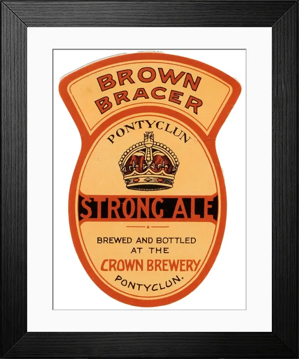 Framed Print : Crown Brewery Brown Bracer Strong Ale Framed Print : Crown Brewery Brown Bracer Strong Ale