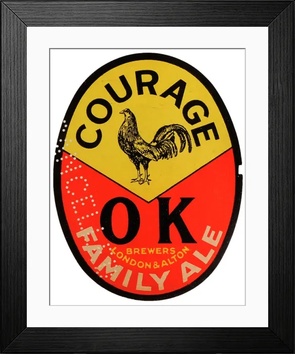 Framed Print : Courage OK Family Ale Framed Print : Courage OK Family Ale