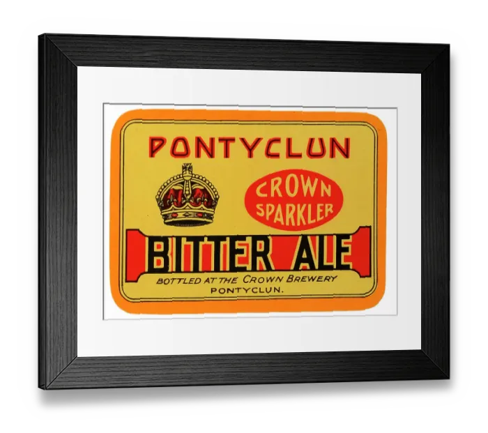 Framed Print : Crown Brewery Crown Sparkler Bitter Ale Framed Print : Crown Brewery Crown Sparkler Bitter Ale