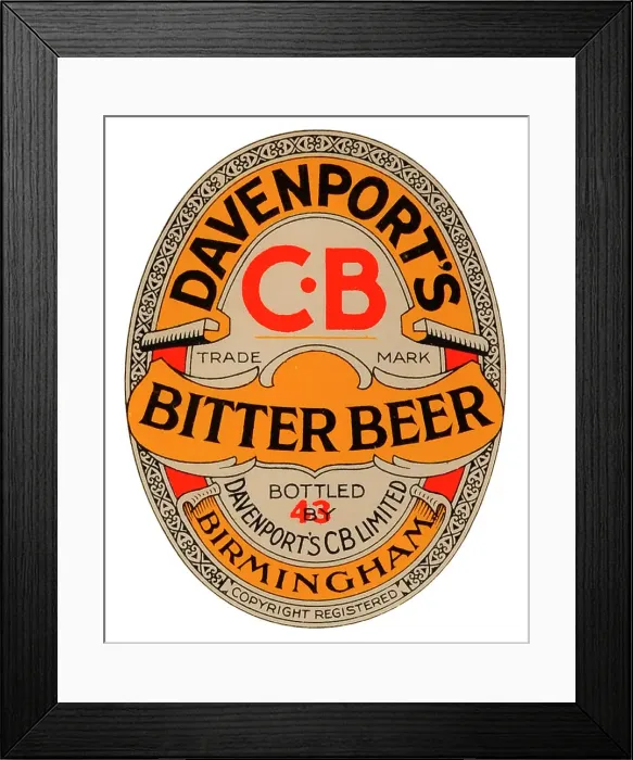 Framed Print : Davenport's Bitter Beer Framed Print : Davenport's Bitter Beer