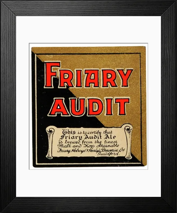 Framed Print : Friary, Holroyd & Healy's Friary Audit Ale Framed Print : Friary, Holroyd & Healy's Friary Audit Ale