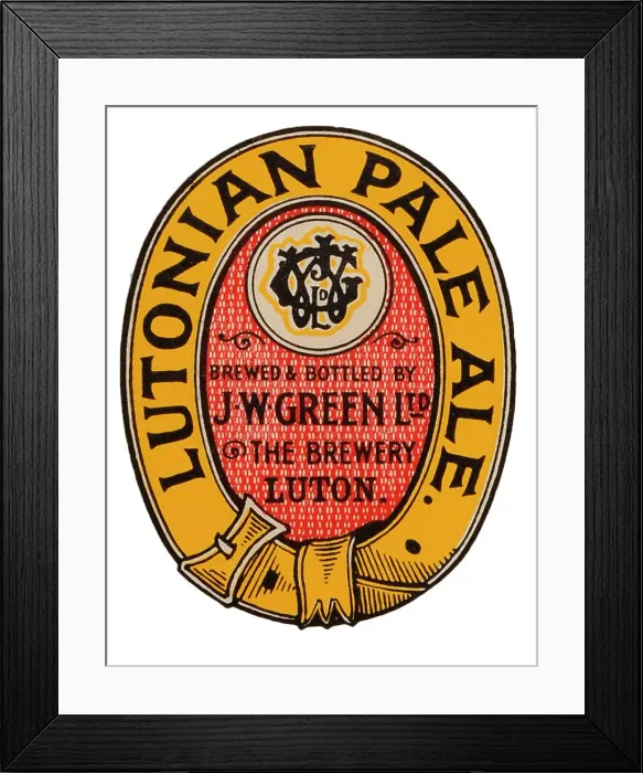 Framed Print : J W Green Lutonian Pale Ale Framed Print : J W Green Lutonian Pale Ale