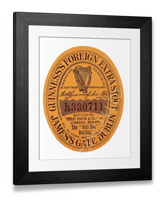 Framed Print : Guinness's Foreign Extra Stout Framed Print : Guinness's Foreign Extra Stout