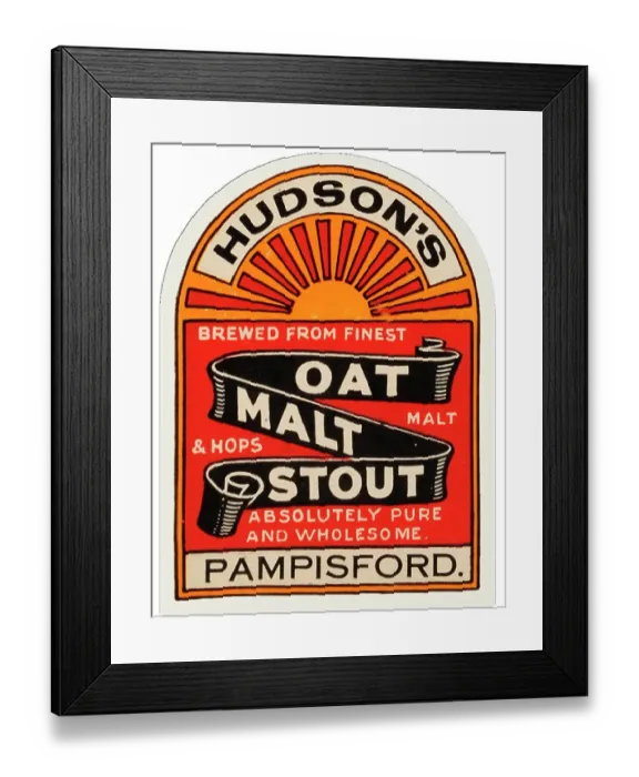 Framed Print : Hudson's Oat Meal Stout Framed Print : Hudson's Oat Meal Stout