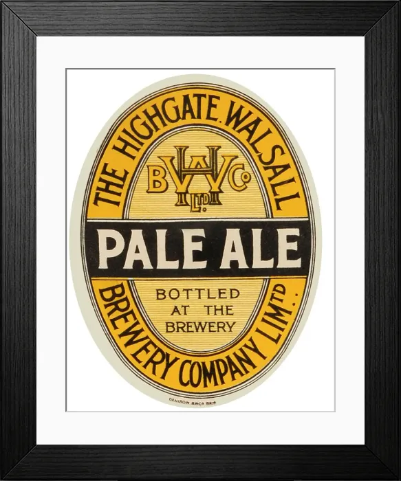 Framed Print : Highgate Pale Ale Framed Print : Highgate Pale Ale