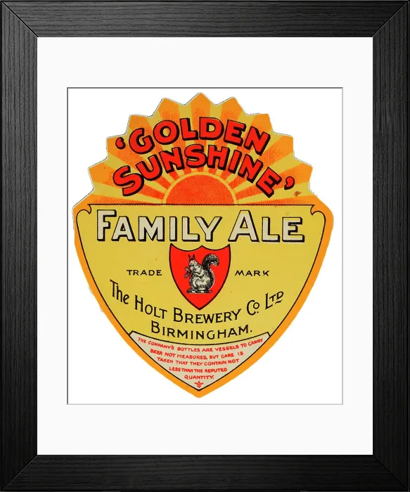Framed Print : Holt's Golden Sunshine Family Ale Framed Print : Holt's Golden Sunshine Family Ale