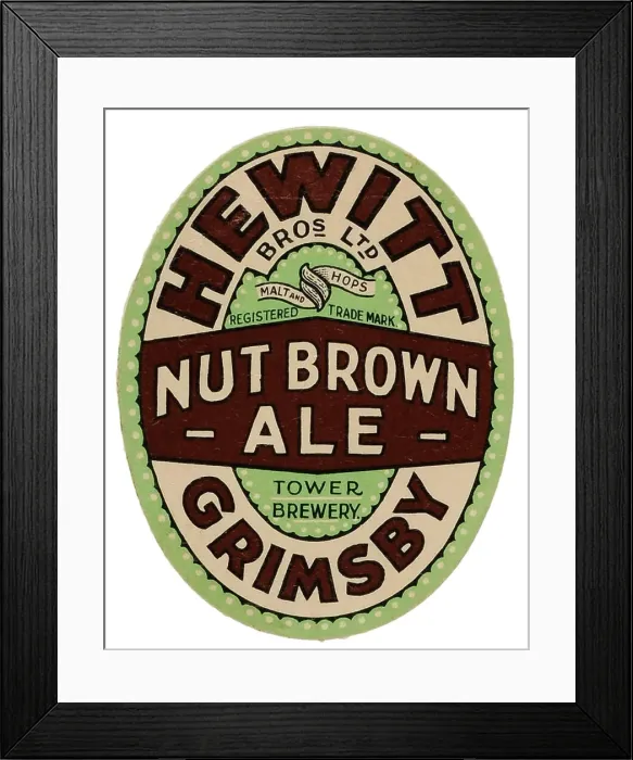 Framed Print : Hewitt Bros Nut Brown Ale Framed Print : Hewitt Bros Nut Brown Ale