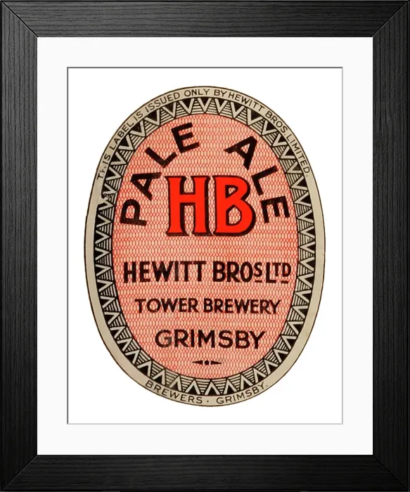 Framed Print : Hewitt Bros Pale Ale Framed Print : Hewitt Bros Pale Ale