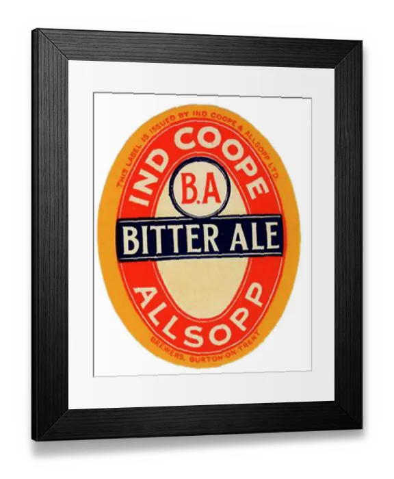 Framed Print : Ind Coope & Allsopp Bitter Ale Framed Print : Ind Coope & Allsopp Bitter Ale