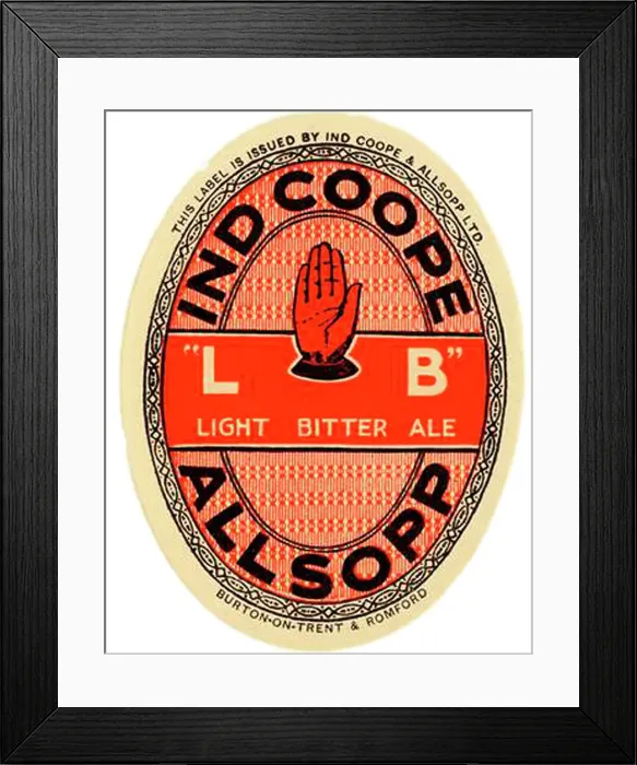 Framed Print : Ind Coope Allsopp Light Bitter Ale (LB) Framed Print : Ind Coope Allsopp Light Bitter Ale (LB)