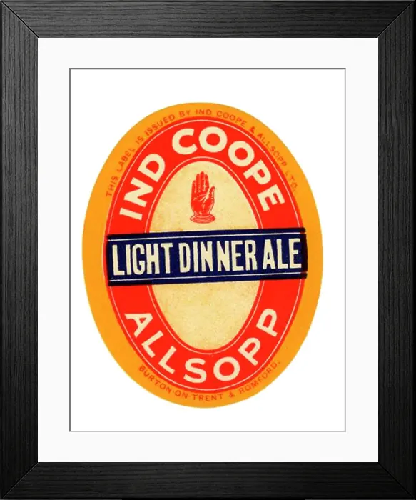Framed Print : Ind Coope & Allsopp Light Dinner Ale Framed Print : Ind Coope & Allsopp Light Dinner Ale