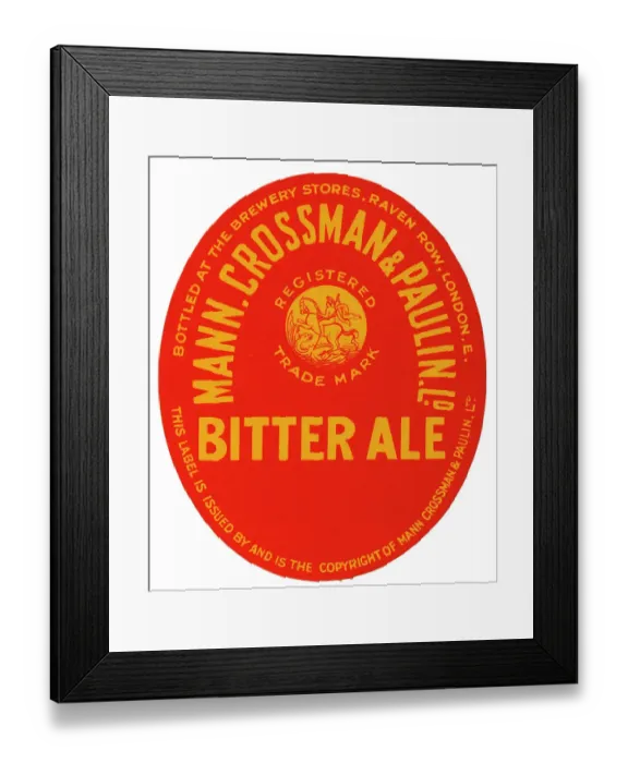 Framed Print : Mann Crossman & Paulin Bitter Ale Framed Print : Mann Crossman & Paulin Bitter Ale