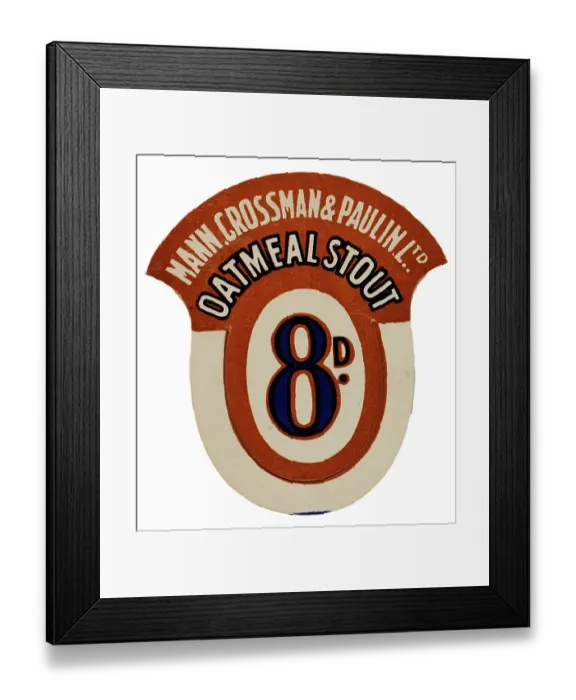 Framed Print : Mann Crossman & Paulin Oatmeal Stout Framed Print : Mann Crossman & Paulin Oatmeal Stout