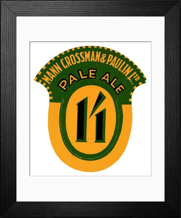 Framed Print : Mann Crossman & Paulin Pale Ale Framed Print : Mann Crossman & Paulin Pale Ale