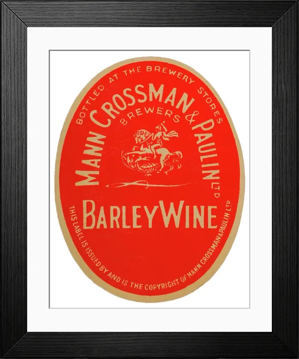 Framed Print : Mann, Crossman & Paulin Barley Wine Framed Print : Mann, Crossman & Paulin Barley Wine