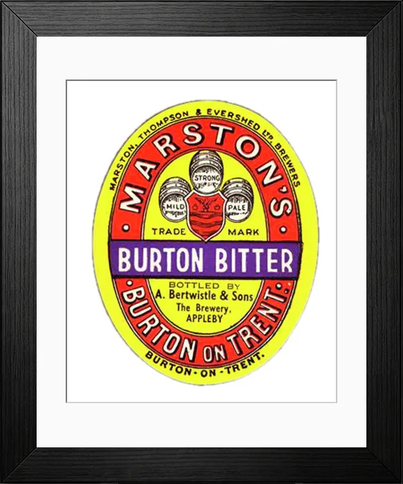 Framed Print : Marston's Burton Bitter Framed Print : Marston's Burton Bitter