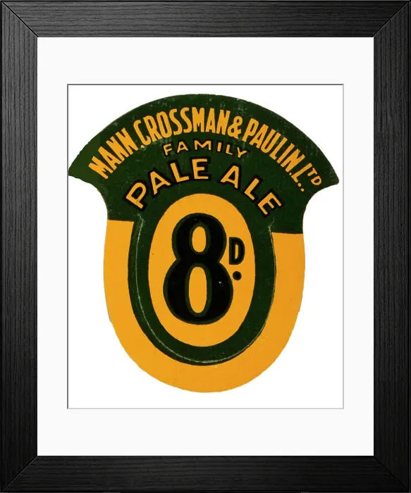 Framed Print : Mann Crossman & Paulin Family Pale Ale Framed Print : Mann Crossman & Paulin Family Pale Ale