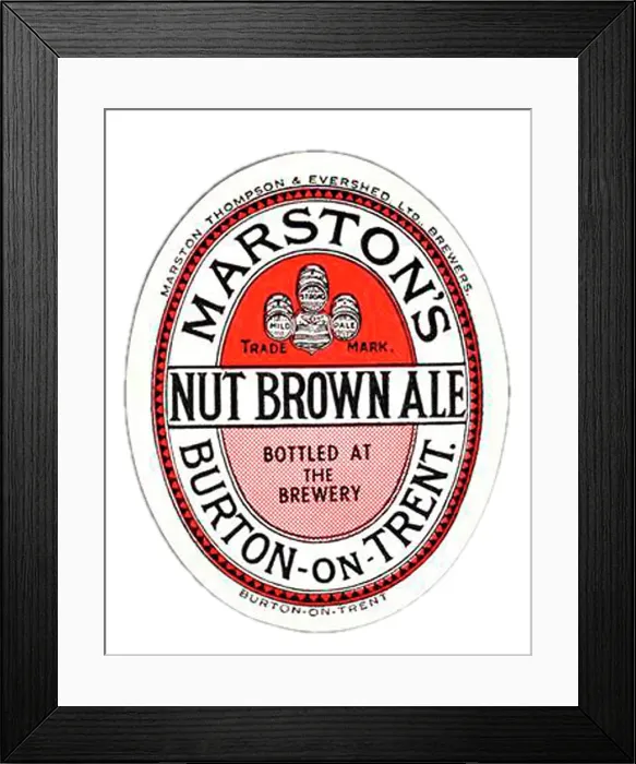 Framed Print : Marston's Nut Brown Ale Framed Print : Marston's Nut Brown Ale