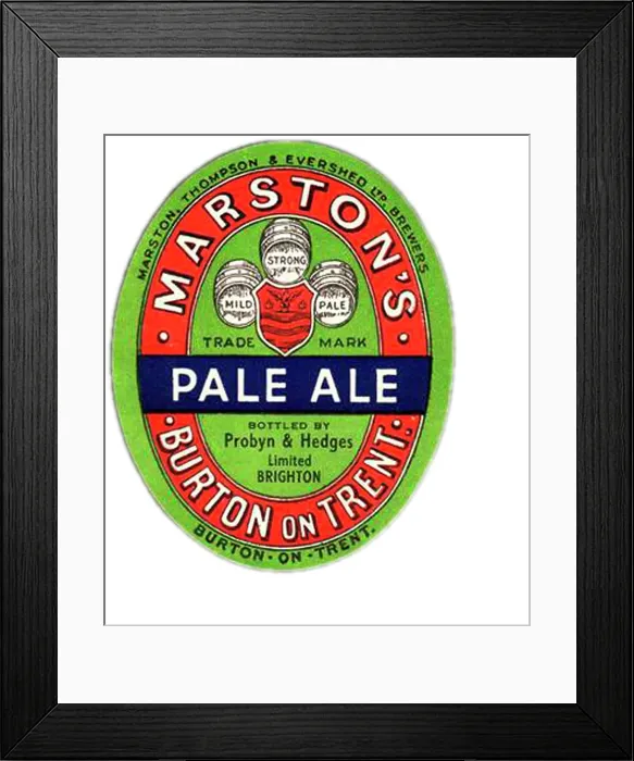 Framed Print : Marston's Pale Ale Framed Print : Marston's Pale Ale