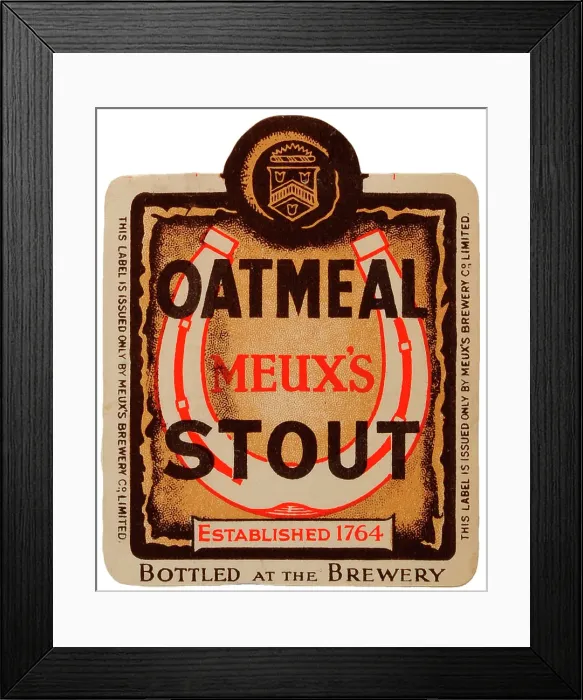 Framed Print : Meux's Oatmeal Stout Framed Print : Meux's Oatmeal Stout
