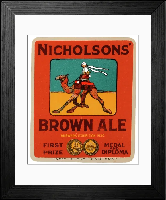 Framed Print : Nicholsons Brown Ale (Medal Winners logo) Framed Print : Nicholsons Brown Ale (Medal Winners logo)