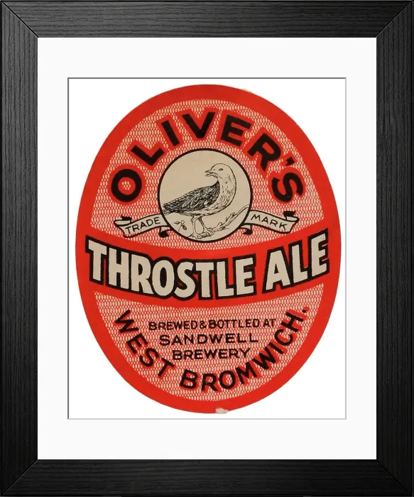 Framed Print : Oliver's Throstle Ale Framed Print : Oliver's Throstle Ale