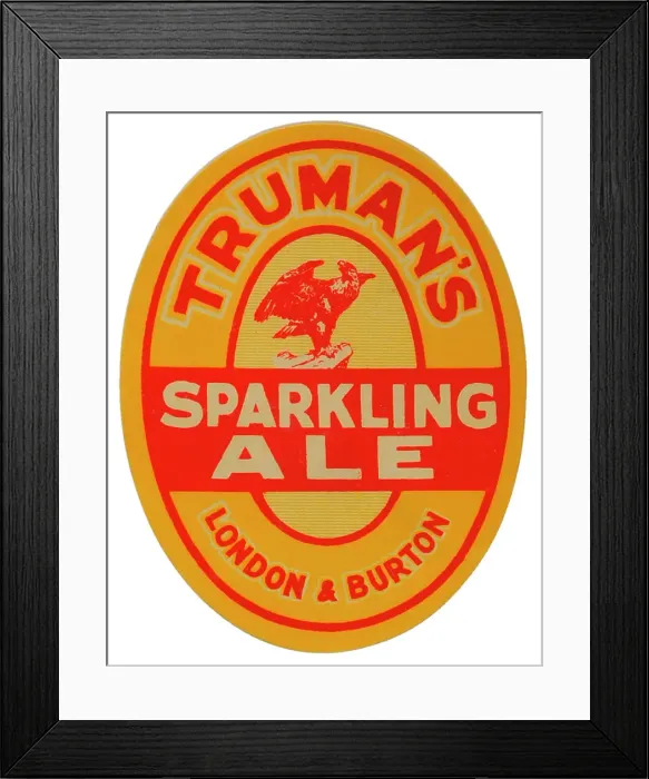 Framed Print : Truman's Sparkling Ale Framed Print : Truman's Sparkling Ale