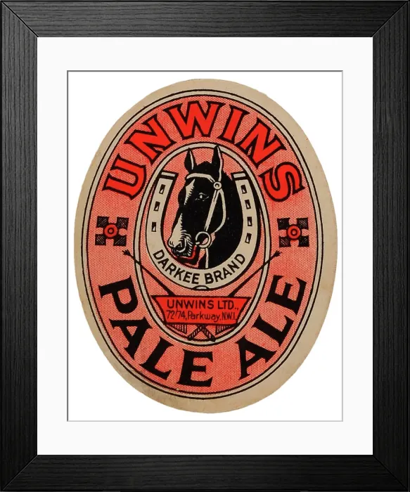 Framed Print : Unwin's Pale Ale Framed Print : Unwin's Pale Ale