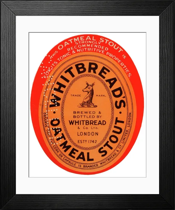 Framed Print : Whitbread's Oatmeal Stout Framed Print : Whitbread's Oatmeal Stout