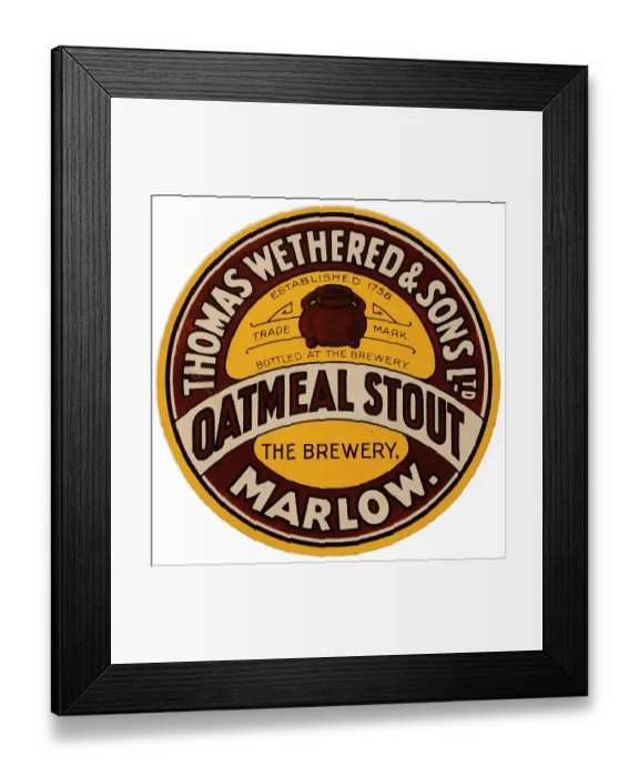 Framed Print : Thomas Wethered Oatmeal Stout Framed Print : Thomas Wethered Oatmeal Stout