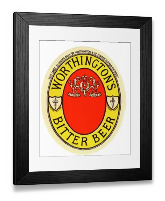 Framed Print : Worthington's Bitter Beer Framed Print : Worthington's Bitter Beer