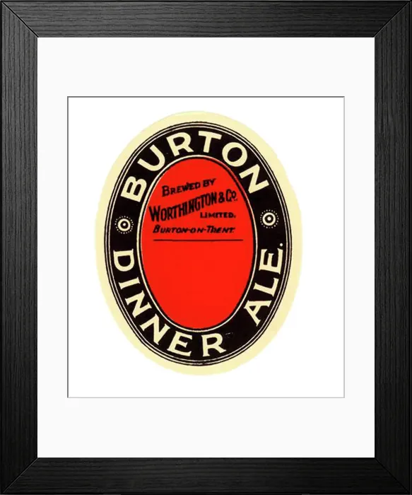 Framed Print : Worthington's Burton Dinner Ale Framed Print : Worthington's Burton Dinner Ale