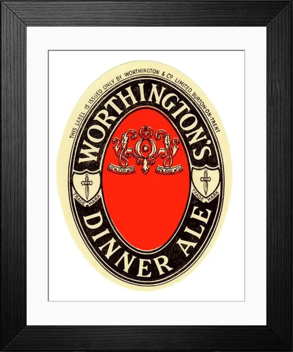 Framed Print : Worthington's Dinner Ale Framed Print : Worthington's Dinner Ale