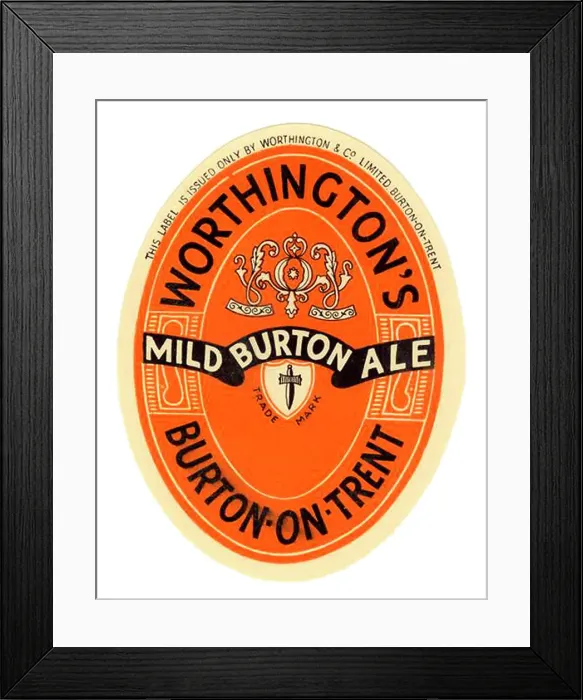 Framed Print : Worthington's Mild Burton Ale Framed Print : Worthington's Mild Burton Ale