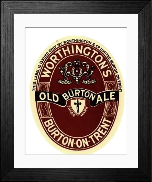Framed Print : Worthington's Old Burton Ale Brown Label Framed Print : Worthington's Old Burton Ale Brown Label