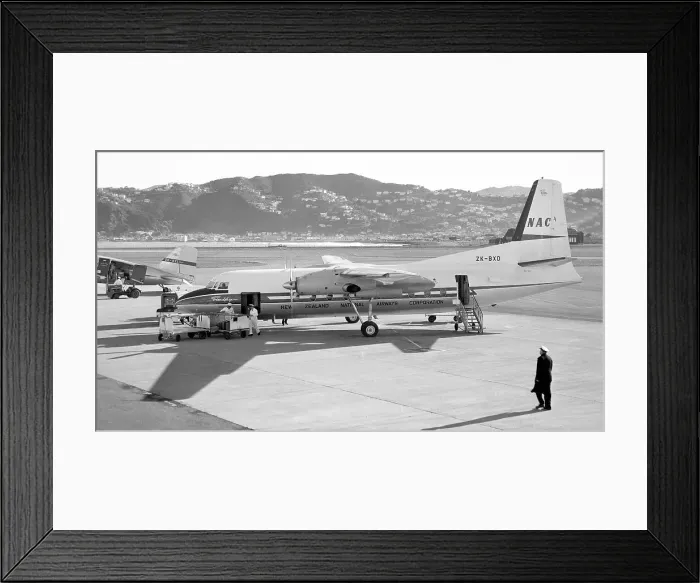 Framed Print : Fokker F27 Friendship ZK-BXD Korere Framed Print : Fokker F27 Friendship ZK-BXD Korere