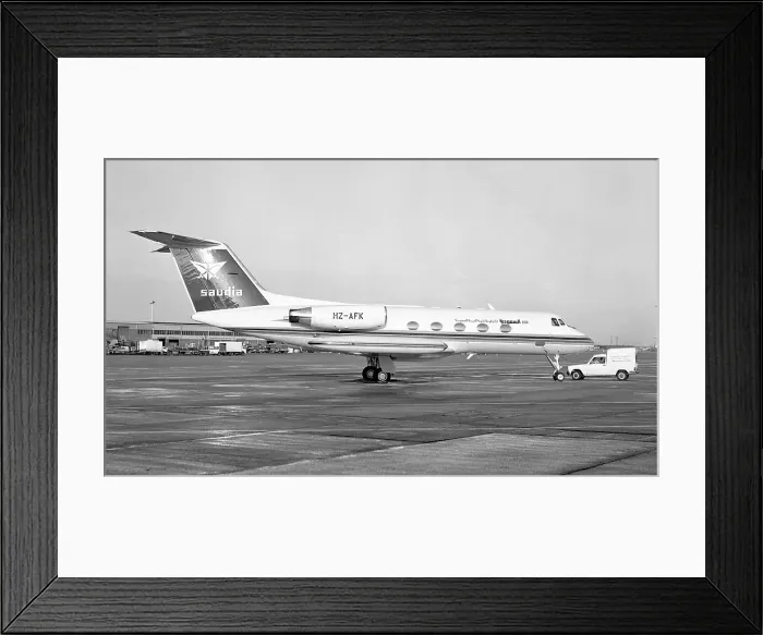 Framed Print : Grumman G-1159 Gulfstream II HZ-AFK Framed Print : Grumman G-1159 Gulfstream II HZ-AFK
