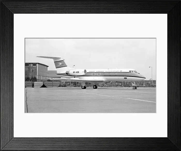 Framed Print : Grumman G-1159 Gulfstream II 9K-AEB Framed Print : Grumman G-1159 Gulfstream II 9K-AEB