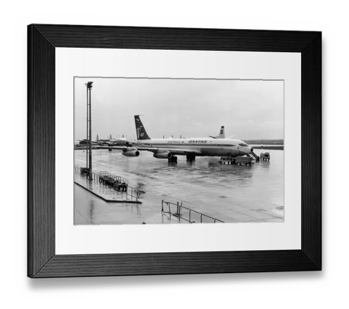 Framed Print : Boeing 707-338C VH-EBX Port Moresby Framed Print : Boeing 707-338C VH-EBX Port Moresby